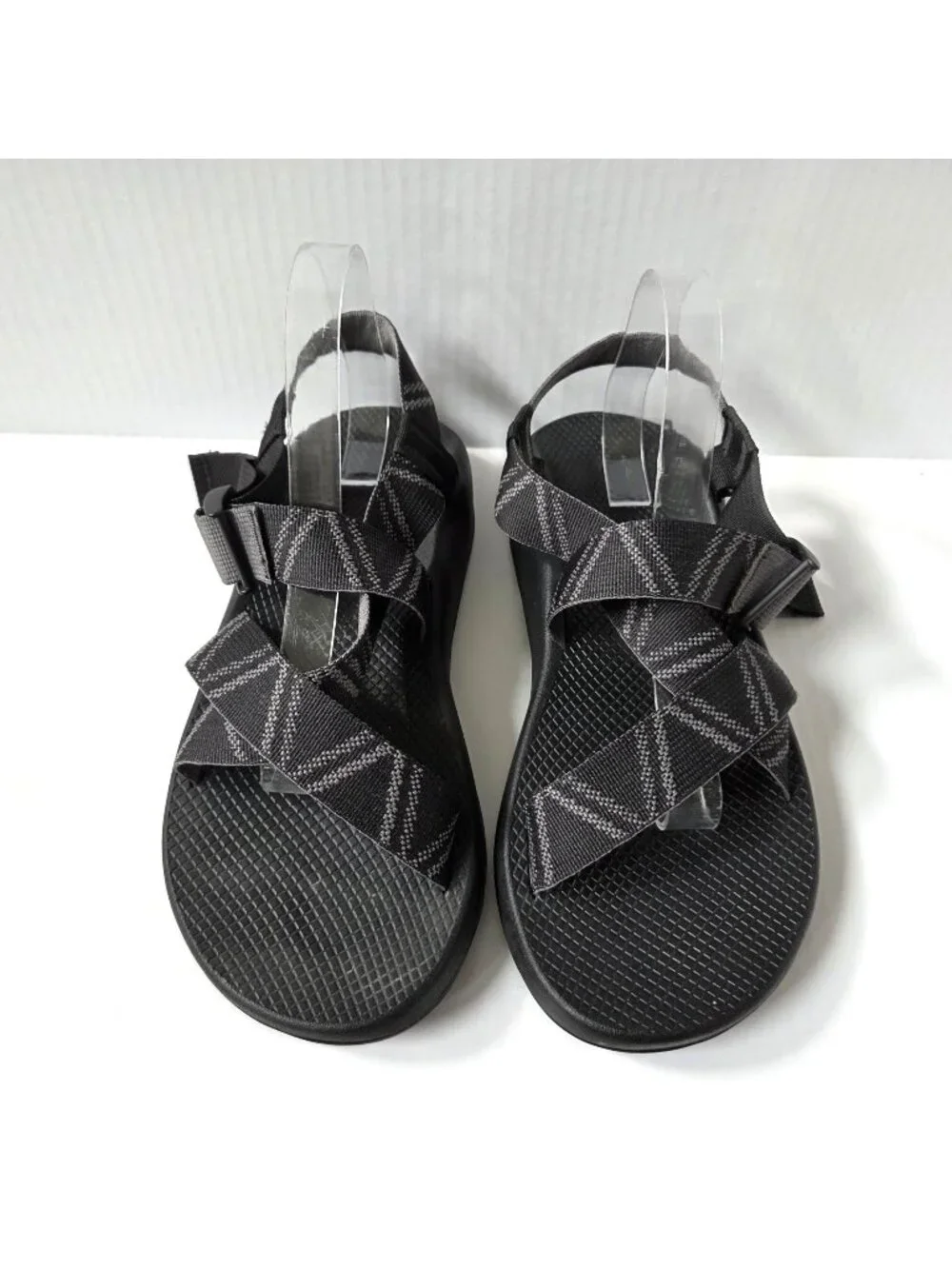 Chaco Shoes Mens 12 Mega Z Classic Black Stripe Adjustable Hiking Sandals